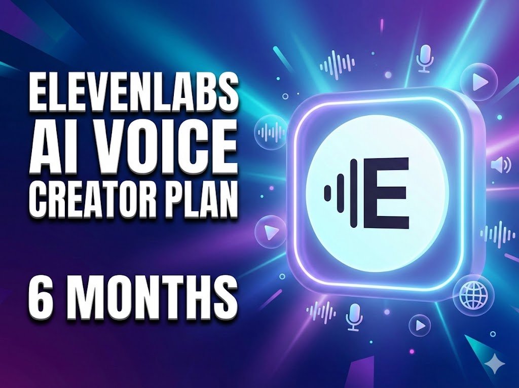 ElevenLabs AI Voice – 6 Months Creator Plan (Personal Email Activation)